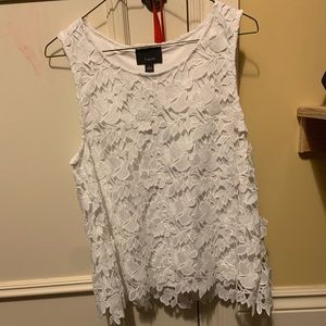 White Lace fancy tank top